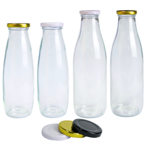 Botella Vidrio Boca Ancha | Tres Tapas